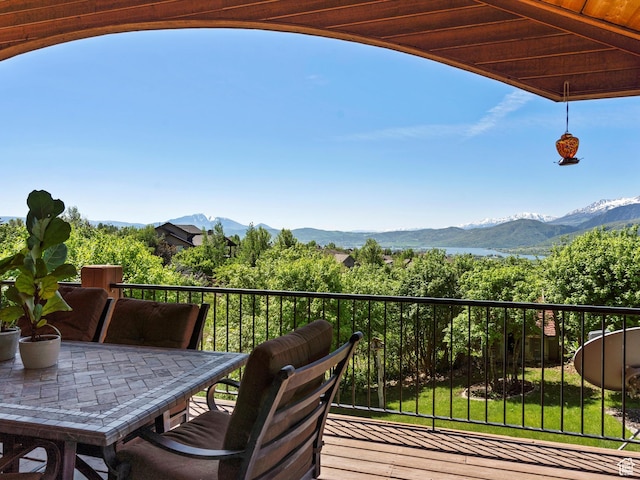 5577 E Elkhorn Dr, Eden, UT 84310 - balcony featuring a mountain view