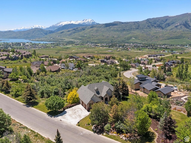 5577 E Elkhorn Dr, Eden, UT 84310 - aerial perspective of suburban area with a water and mountain view