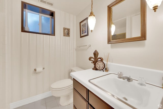 1607 Mountain Cir, Fruit Heights, UT 84037 - bathroom with toilet, vanity, and tile patterned flooring