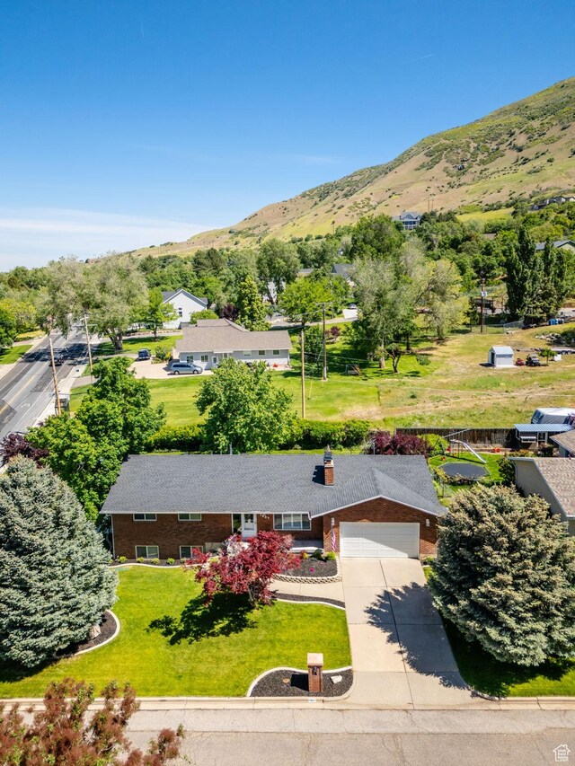 1607 Mountain Cir, Fruit Heights, UT 84037 - view from above of property featuring a mountainous background