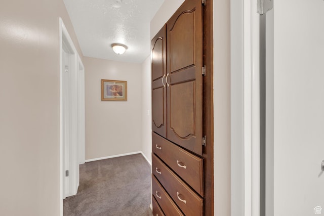 1607 Mountain Cir, Fruit Heights, UT 84037 - hallway with carpet, baseboards, and a textured ceiling