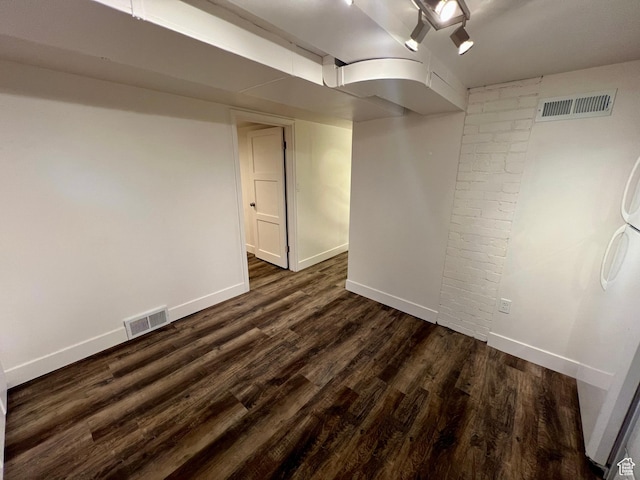 144 S 100 W, Tremonton, UT 84337 - finished below grade area featuring dark wood-style flooring and baseboards