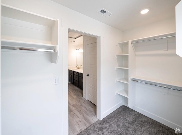 709 E 2450 N, North Logan, UT 84341 - walk in closet featuring light carpet