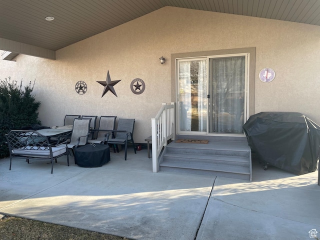 536 E 2200 N, North Ogden, UT 84414 - view of patio with grilling area, outdoor dining space, and entry steps