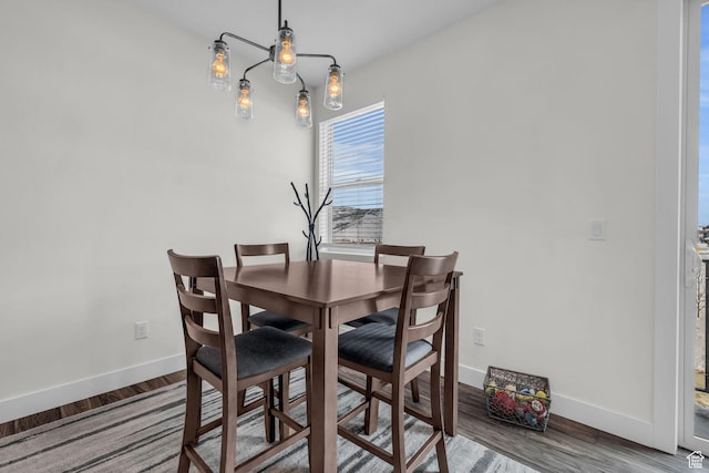 3041 Cedar Dr, Park City, UT 84098 - dining area with baseboards and wood finished floors