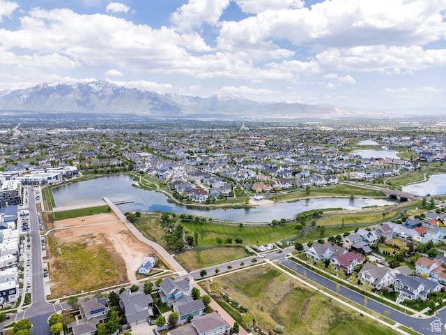 10394 S Crow Wing Dr, South Jordan, UT 84009 - aerial view of property's location with a water and mountain view and nearby suburban area