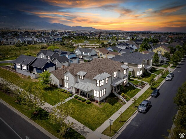 10394 S Crow Wing Dr, South Jordan, UT 84009 - aerial view of residential area featuring mountains