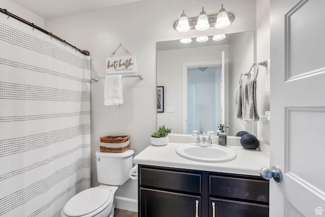 10394 S Crow Wing Dr, South Jordan, UT 84009 - bathroom featuring toilet, vanity, and curtained shower