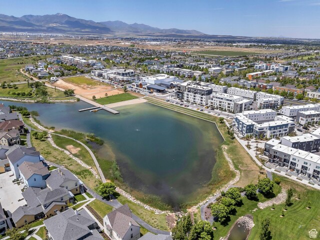 10394 S Crow Wing Dr, South Jordan, UT 84009 - drone / aerial view of a water and mountain view