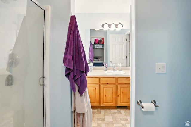 679 S Trail Cir W, Logan, UT 84341 - full bath with a shower stall and vanity