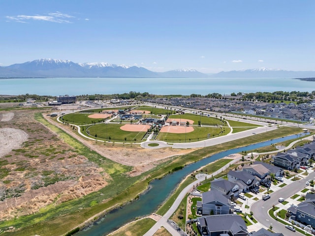 97 E Polaris Dr S Unit 394, Saratoga Springs, UT 84045 - aerial view of residential area featuring a water and mountain view