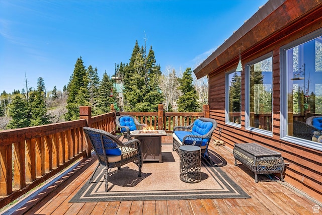 2620 Crow Loop, Coalville, UT 84017 - deck with an outdoor fire pit