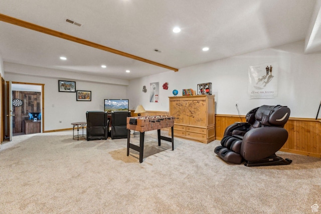 2620 Crow Loop, Coalville, UT 84017 - rec room with recessed lighting, carpet flooring, and a wainscoted wall