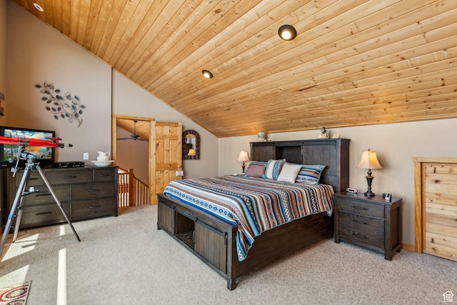 2620 Crow Loop, Coalville, UT 84017 - bedroom with carpet floors, lofted ceiling, and wooden ceiling