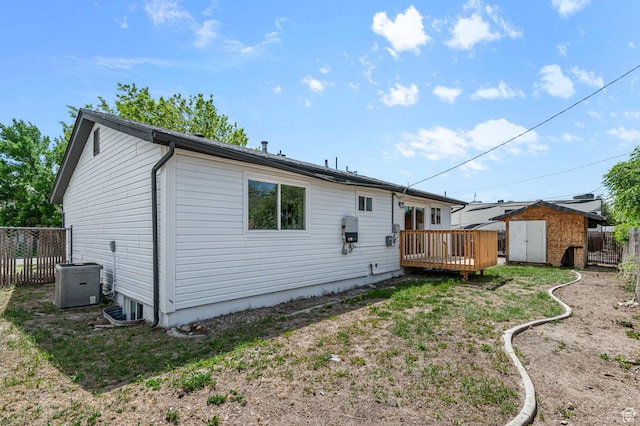 4112 W 5085 S, Kearns, UT 84118 - rear view of house featuring a deck and cooling unit