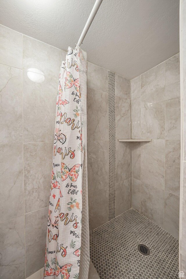 705 N American Beauty Dr, Salt Lake City, UT 84116 - full bath featuring a stall shower and a textured ceiling