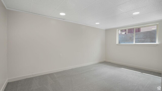8646 S Spartan Dr, Sandy, UT 84094 - carpeted empty room with baseboards and recessed lighting