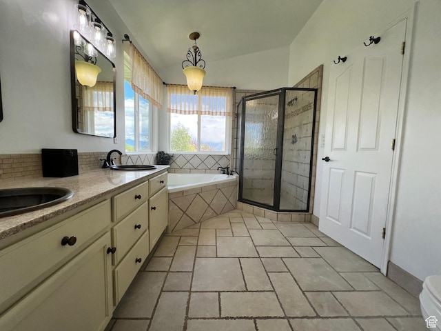 5208 W Case Rd, West Jordan, UT 84081 - full bath featuring a bath, a shower stall, and double vanity
