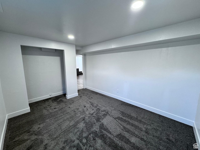 5135 W 4170 S, West Valley City, UT 84120 - finished below grade area with dark carpet, baseboards, and recessed lighting