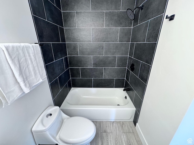 5135 W 4170 S, West Valley City, UT 84120 - full bath featuring toilet, shower / bath combination, and wood finish floors