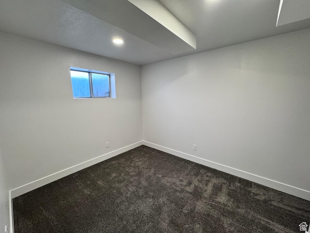 5135 W 4170 S, West Valley City, UT 84120 - spare room featuring dark colored carpet, baseboards, and recessed lighting