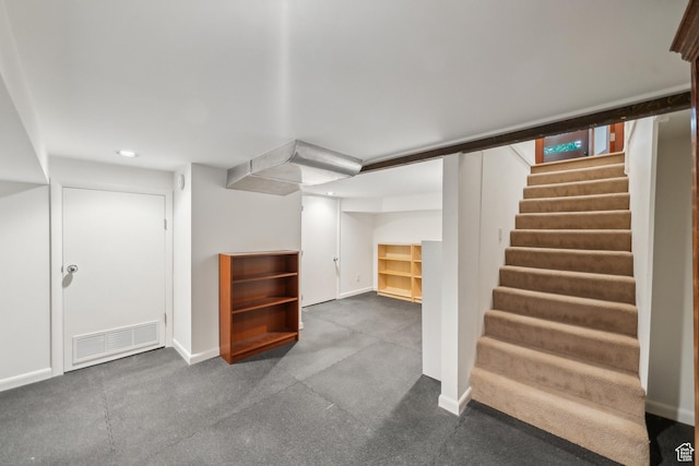 2067 E Pheasant Cir, Holladay, UT 84121 - finished basement featuring stairway, recessed lighting, baseboards, and carpet flooring
