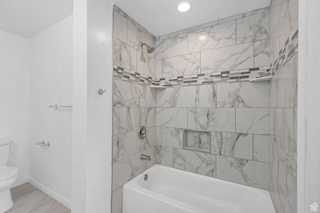181 E 5150 S, Washington Terrace, UT 84405 - bathroom with toilet, tub / shower combination, and baseboards