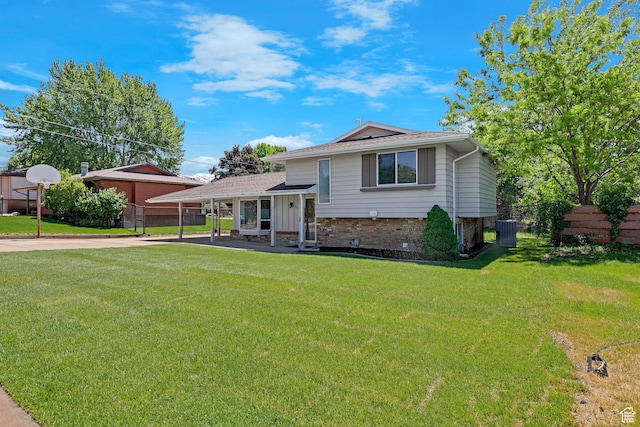 181 E 5150 S, Washington Terrace, UT 84405 - split level home with cooling unit, brick siding, and a shingled roof