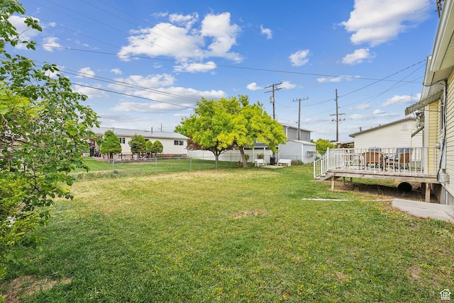 981 N Tremont St, Tremonton, UT 84337 - view of yard with a wooden deck