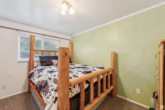 981 N Tremont St, Tremonton, UT 84337 - bedroom featuring ornamental molding, carpet floors, baseboards, and a textured ceiling