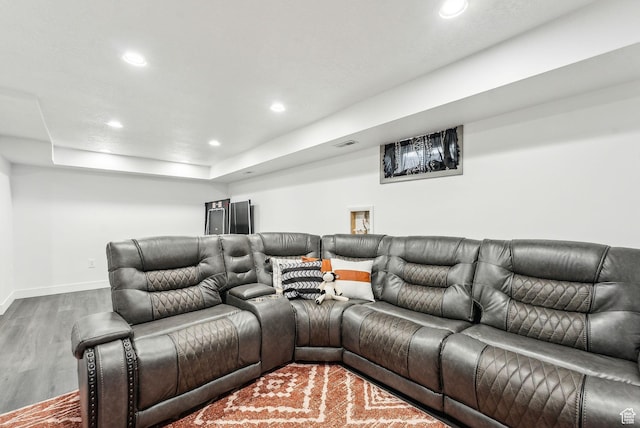 981 N Tremont St, Tremonton, UT 84337 - home theater room featuring wood finished floors, recessed lighting, and baseboards