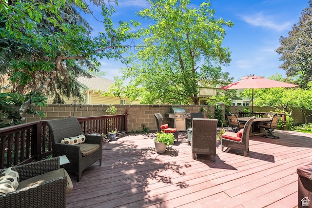 8848 S Willow Hills Ct, Sandy, UT 84093 - deck with a fenced backyard and outdoor dining space