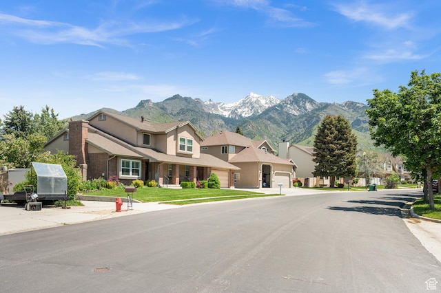 8848 S Willow Hills Ct, Sandy, UT 84093 - view of asphalt road with a mountain view and a residential view