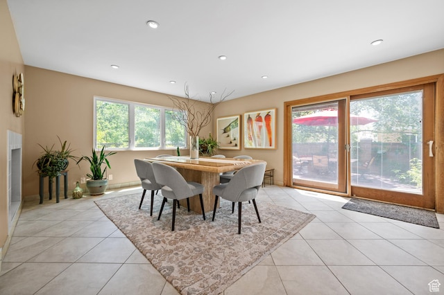 8848 S Willow Hills Ct, Sandy, UT 84093 - dining room featuring light tile patterned floors and recessed lighting