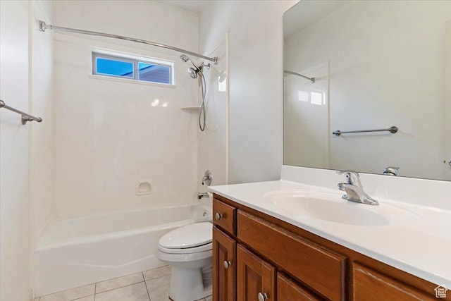 3524 N 3000 W, Farr West, UT 84404 - full bath with toilet, shower / washtub combination, vanity, and tile patterned floors