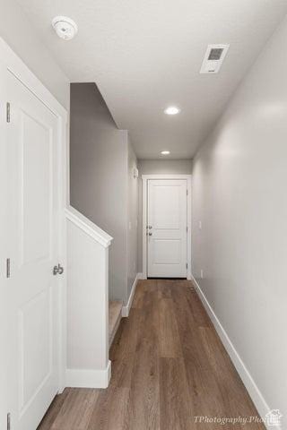 535 W 2530 N Unit 6-10, Cedar City, UT 84721 - hall with baseboards, wood finished floors, and recessed lighting