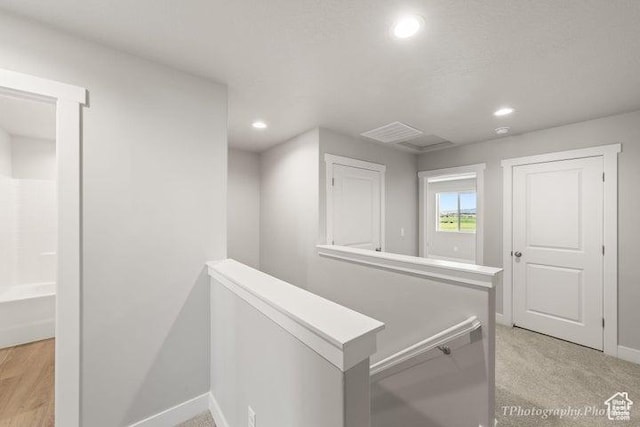535 W 2530 N Unit 6-10, Cedar City, UT 84721 - hallway featuring an upstairs landing, baseboards, and recessed lighting