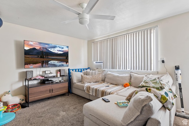 285 N 300 W, Orem, UT 84057 - living room with ceiling fan and carpet flooring