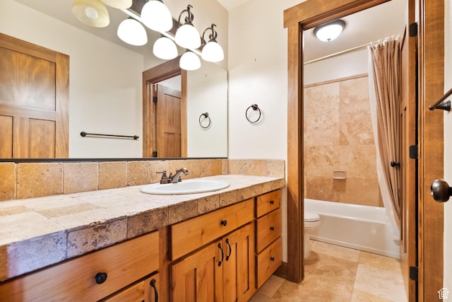 2029 S Cottage Ln, Garden City, UT 84028 - bathroom featuring vanity, toilet, and shower / bath combo