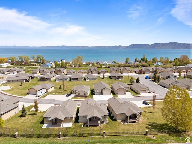 2029 S Cottage Ln, Garden City, UT 84028 - aerial view of residential area with a water and mountain view