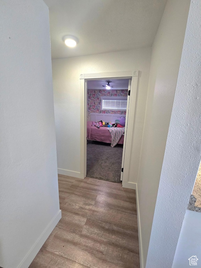 1191 N Geneva Rd, Provo, UT 84601 - hallway with wood finished floors and baseboards