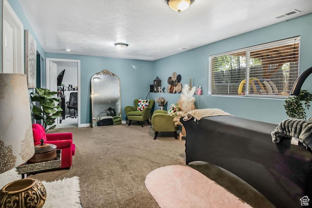 3631 W 7910 S, West Jordan, UT 84088 - living room featuring carpet, a textured ceiling, and baseboards