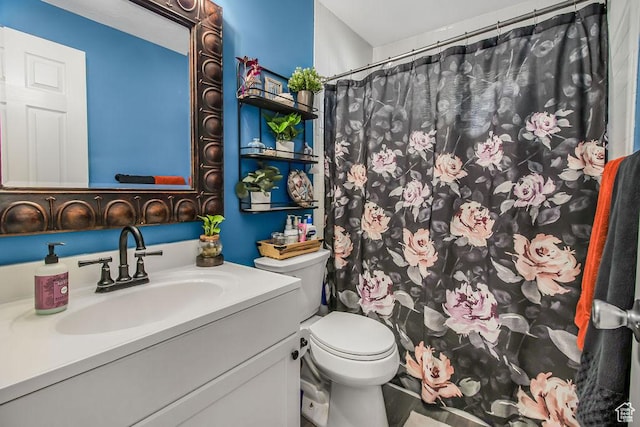 3631 W 7910 S, West Jordan, UT 84088 - bathroom with toilet, vanity, and curtained shower