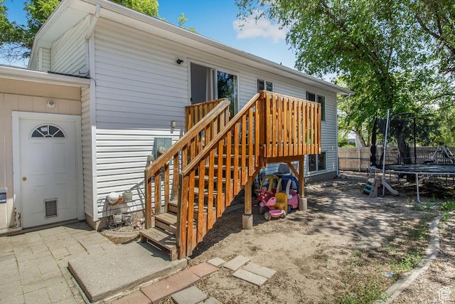3631 W 7910 S, West Jordan, UT 84088 - view of exterior entry with a wooden deck