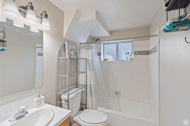 1265 W 1625 S, Syracuse, UT 84075 - bathroom with shower / bathtub combination with curtain, vanity, and toilet
