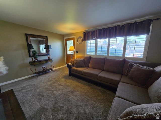 1549 W Marty Cir W, West Jordan, UT 84084 - living area featuring carpet flooring and baseboards