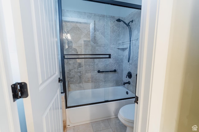 3288 W 2570 S, Hurricane, UT 84737 - bathroom with toilet, shower / bath combination with glass door, and tile patterned flooring