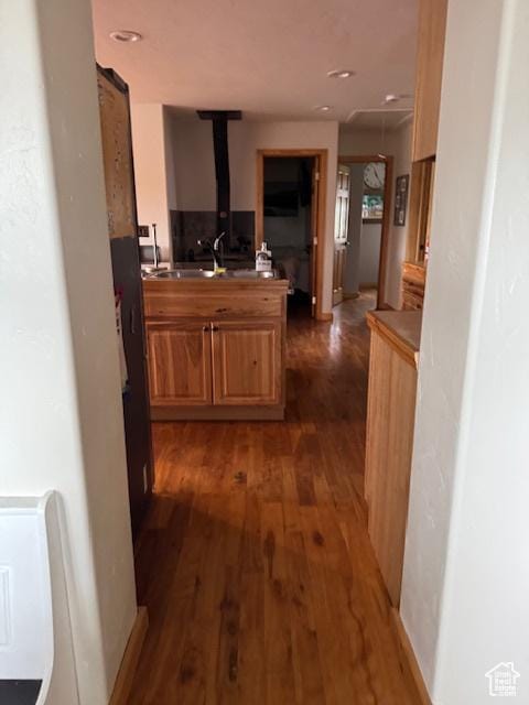345 N 1st E, Manila, UT 84046 - kitchen with wood finished floors and a sink