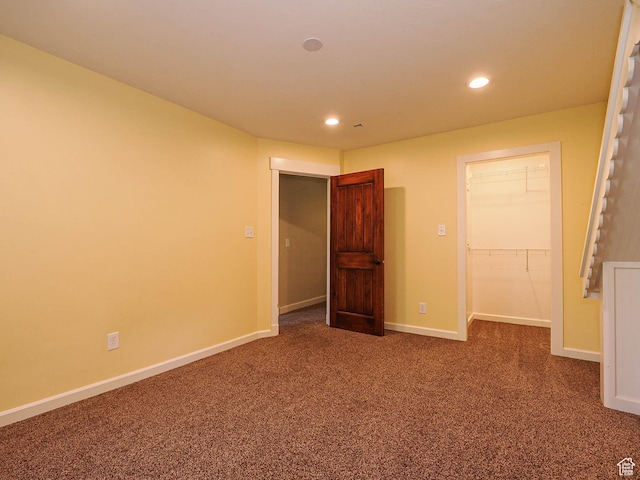 919 E 13800 S, Draper, UT 84020 - unfurnished bedroom featuring recessed lighting, carpet, a spacious closet, baseboards, and a closet