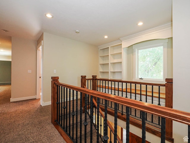 919 E 13800 S, Draper, UT 84020 - hallway featuring an upstairs landing, carpet, recessed lighting, and baseboards